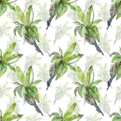 Papier peint à motif  Printemps branche de merisier seamless