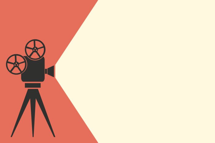 Papier peint à motif  Projecteur de cinéma et lumière