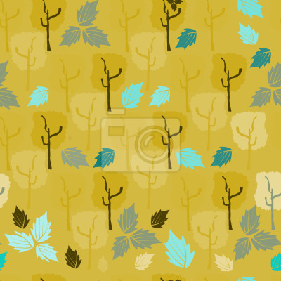 Papier peint à motif  Quand les Dernieres feuilles en tombent