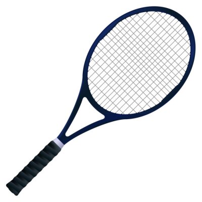 Raquette de tennis sur fond clair