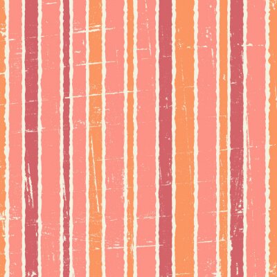 Papier peint à motif  Rayures irrégulières roses et orange