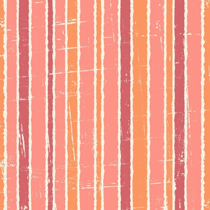 Papier peint à motif  Rayures irrégulières roses et orange