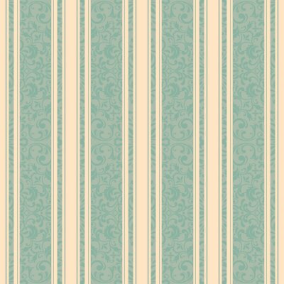 Papier peint à motif  Rayures vertes vintage shabby chic