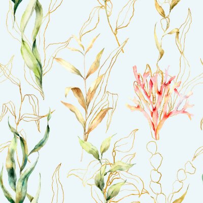 Récif corallien à la mode sur fond bleu