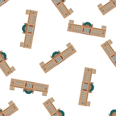 Papier peint à motif  Reichstag pattern seamless vector illustration repeating for any design. Travel Berlin seamless pattern. Germany vacation wallpaper. 