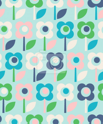 Papier peint à motif  Retro Floral