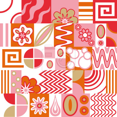 Papier peint à motif  Rétro lumière Potpourri