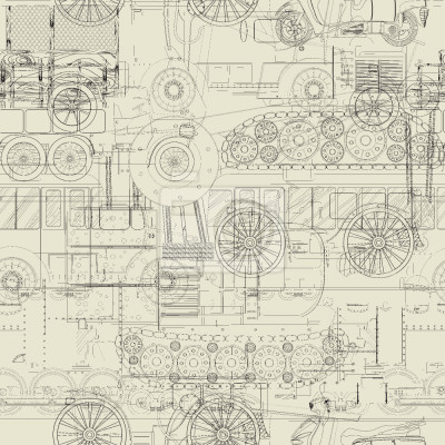 Papier peint à motif  Révolution industrielle