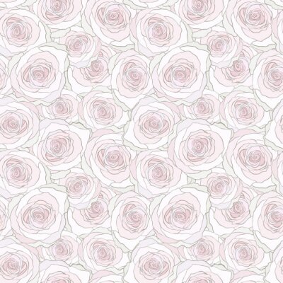 Papier peint à motif  Roses de couleur pastel fleurs superpos?es