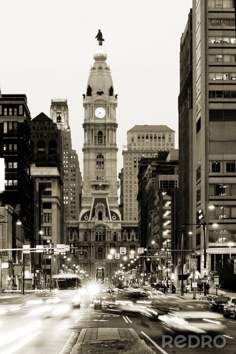 Papier peint à motif  Rue panoramique aux Etats-Unis