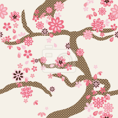 Papier peint à motif  Sakura