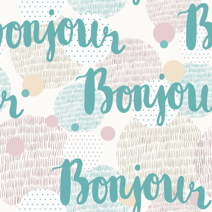 Papier peint à motif  Salutation française