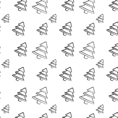 Papier peint à motif  Sapins de Noël subtils