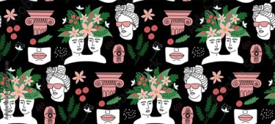 Papier peint à motif  Sculptures élégantes sur un motif de jeunesse