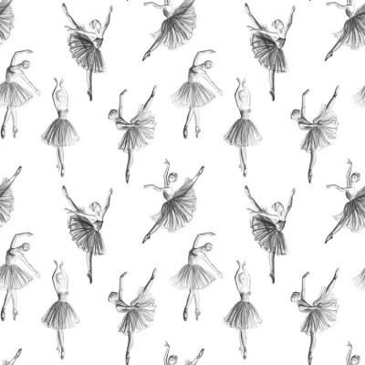 Papier peint à motif  Seamless ballerina