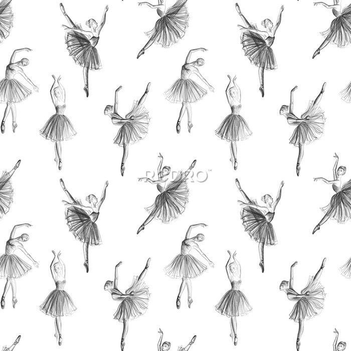 Papier peint à motif  Seamless ballerina