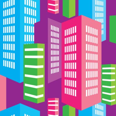 Papier peint à motif  Seamless de la ville