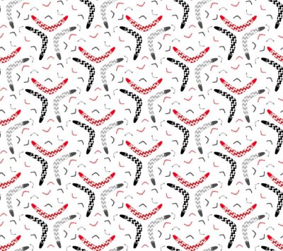 Papier peint à motif  Seamless decorative Boomerang pattern with chevron. Boomerang symbolizes "full circle"/"karma".