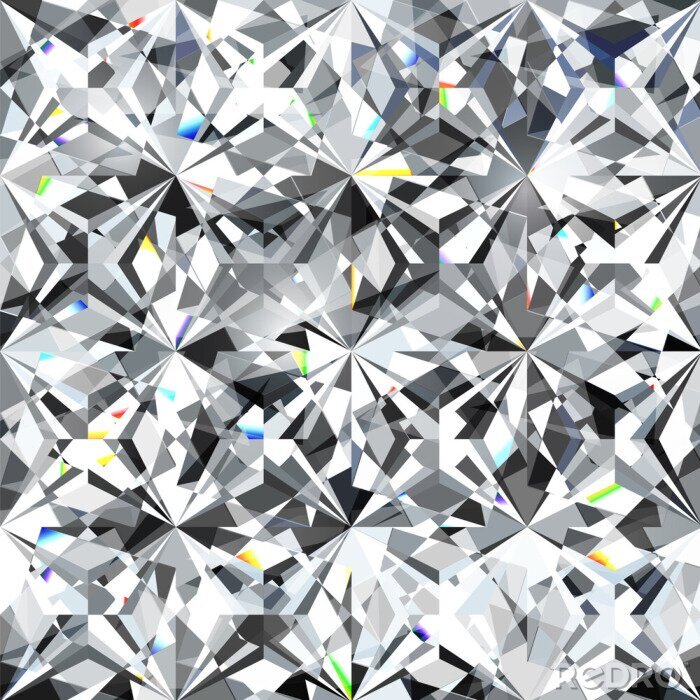 Papier peint à motif  Seamless diamond pattern - vector illustration of crystallic background