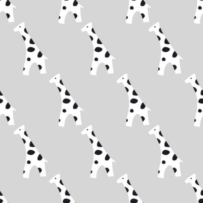 Papier peint à motif  seamless giraffe pattern