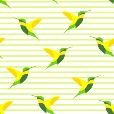 Papier peint à motif  Seamless, modèle, colibri, bande Vecteur, fond