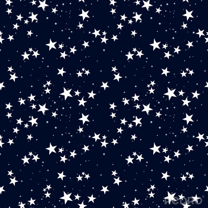 Papier peint à motif  Seamless, modèle, étoile, sombre, ciel