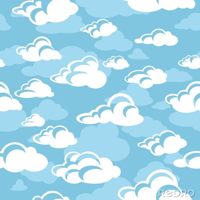 Papier peint à motif  seamless nuages