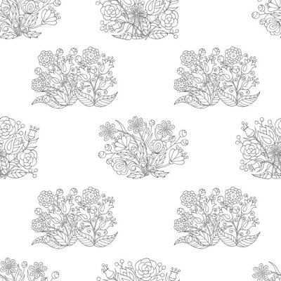 Papier peint à motif  Seamless pattern of hand-drawn colors, for coloring pages