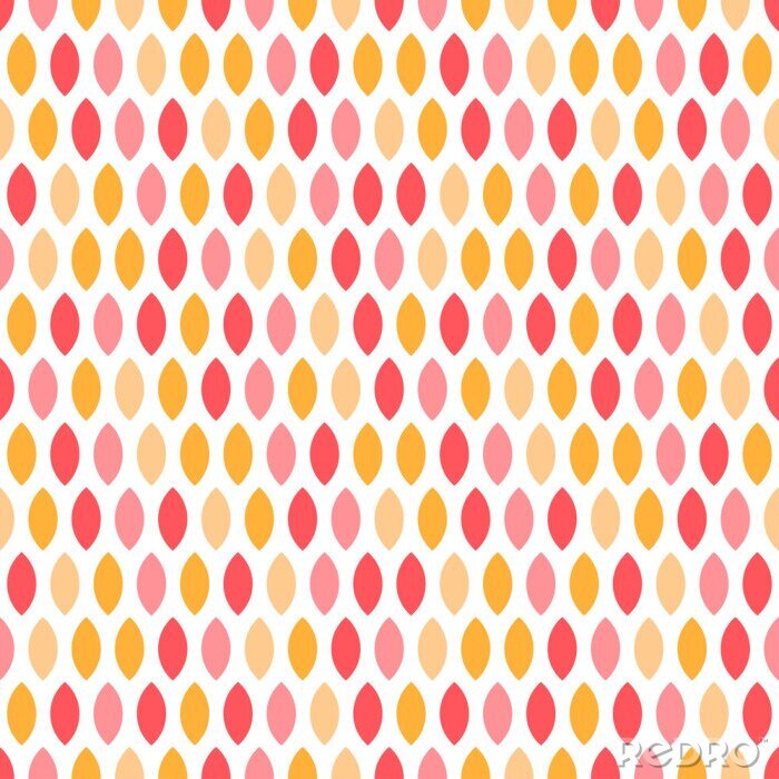 Papier peint à motif  Seamless pattern with pink and orange geometric shapes