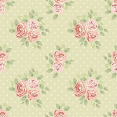 Shabby chic roses claires style