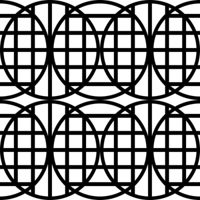 Papier peint à motif  Shapes made of stripes. Polka dots seamless pattern. Mosaic of ethnic figures. Patterned texture. Geometric background. Vector illustration for web design or print.