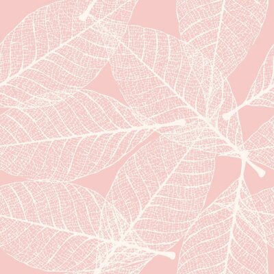 Sticker  Skeletonized, feuilles, seamless