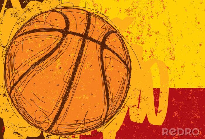 Papier peint à motif  Sketchy Contexte Basketball