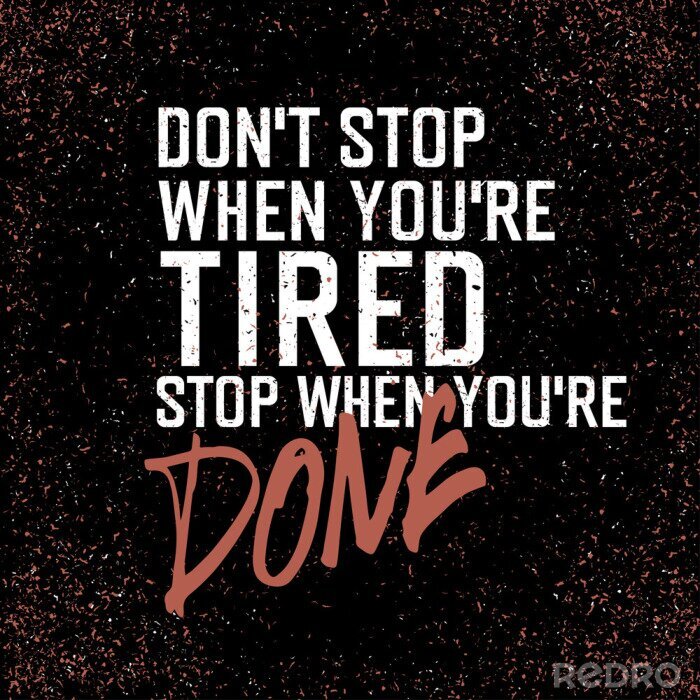 Papier peint à motif  Slogan de motivation en esthétique industrielle