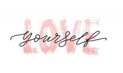 Slogan rose aime-toi