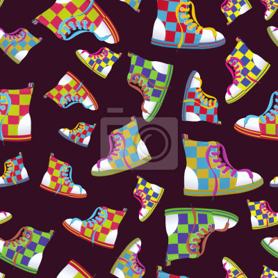 Papier peint à motif  Sneackers