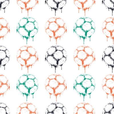 Papier peint à motif  Soccer ball. Vector illustration of seamless pattern.