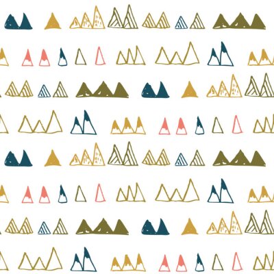 Papier peint à motif  Sommets colorés de montagnes féeriques