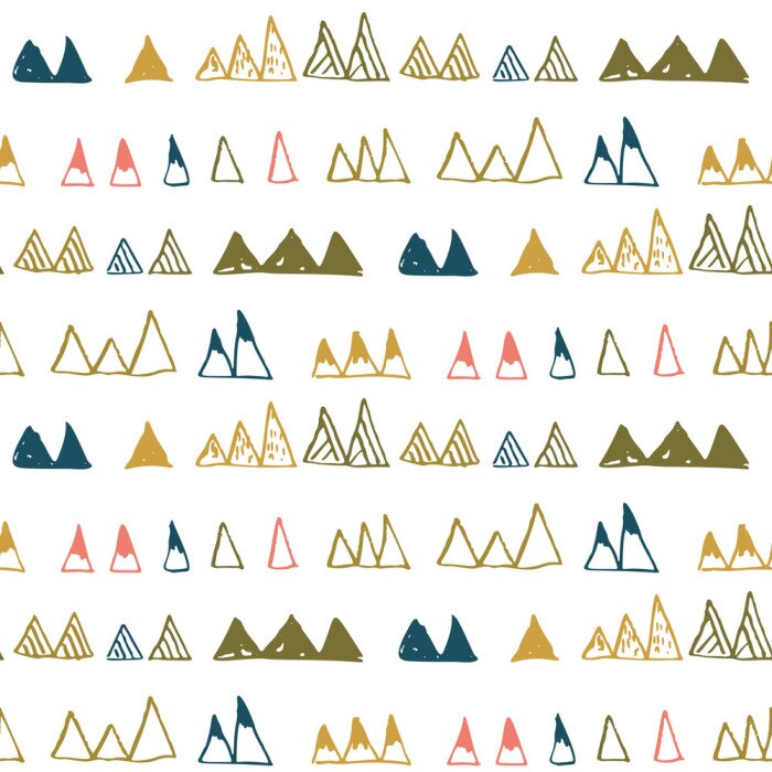 Papier peint à motif  Sommets colorés de montagnes féeriques