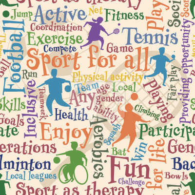 Papier peint à motif  Sport pour tous