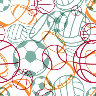 Sport seamless pattern. Vector illustration.