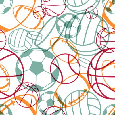 Papier peint à motif  Sport seamless pattern. Vector illustration.