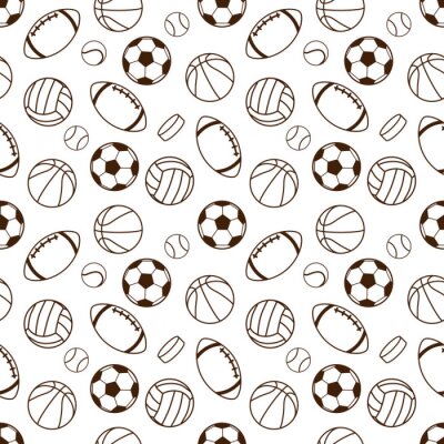 Papier peint à motif  Sport seamless. Vector illustration.