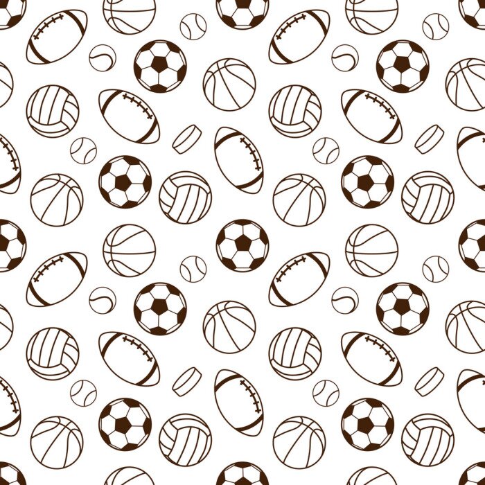 Papier peint à motif  Sport seamless. Vector illustration.