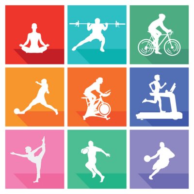 Papier peint à motif  Sports et loisirs collection isolé