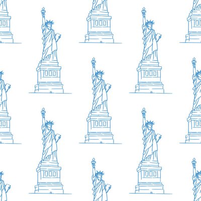 Papier peint à motif  Statue de la Liberté seamless