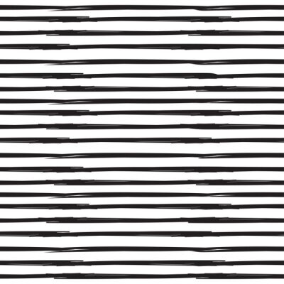 Papier peint à motif  Straight, parallel lines. Grunge linear backdrop. Vector seamless pattern, variable width stripes.