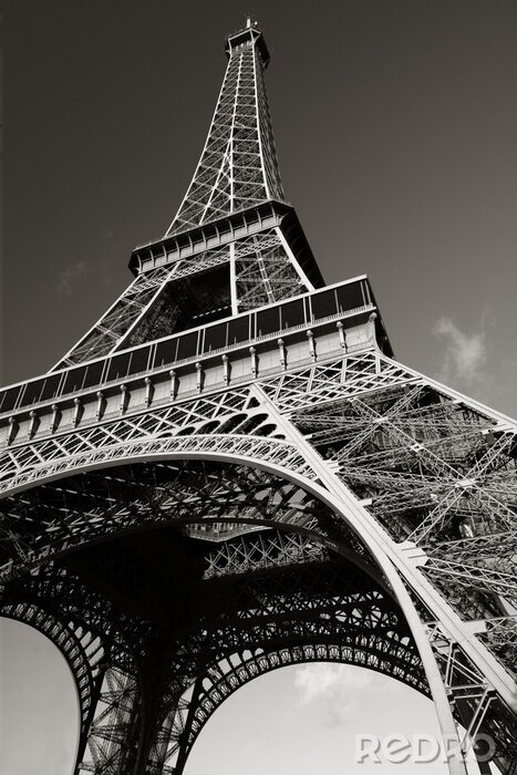Papier peint à motif  Structure en acier de la Tour Eiffel