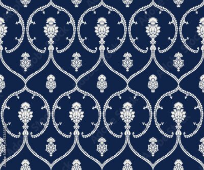 Papier peint à motif  Style floral classique damassé