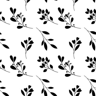 Papier peint à motif  Style minimal de brins de plantes